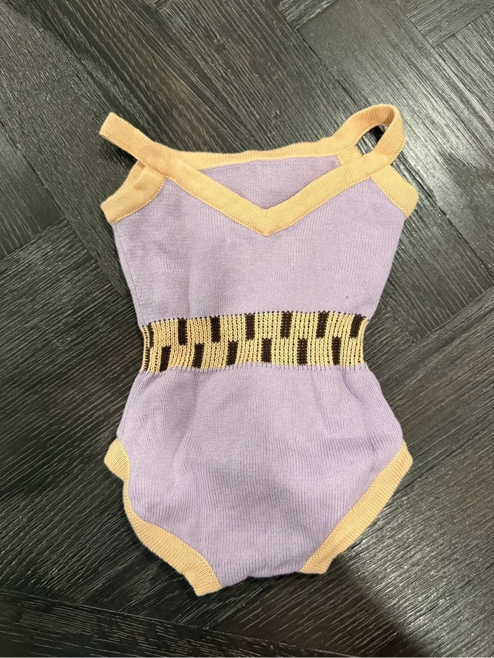 Misha And Puff Lilac and Yellow Knit One-Piece - Picture 2 of 2
